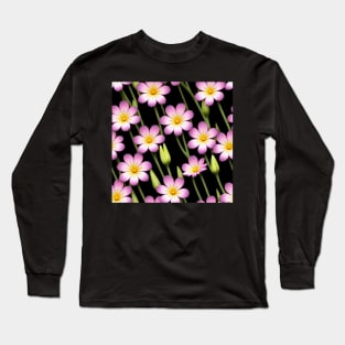 Just a Vibrant Flower Pattern 5 - Bright and Cheerful Design for Home Decor Long Sleeve T-Shirt